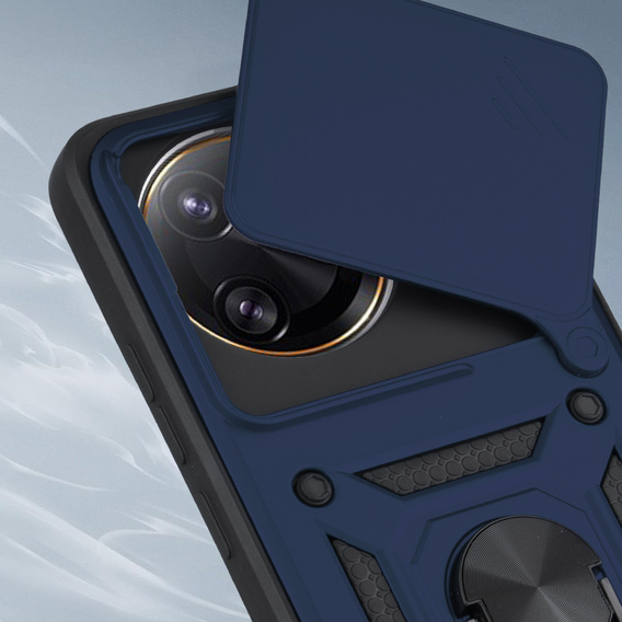 Husă blindată pentru Xiaomi Poco F7 Ultra, CamShield Slide, albastru