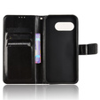 Cu clapetă pentru Google Pixel 9A, Crazy Horse Wallet, negru