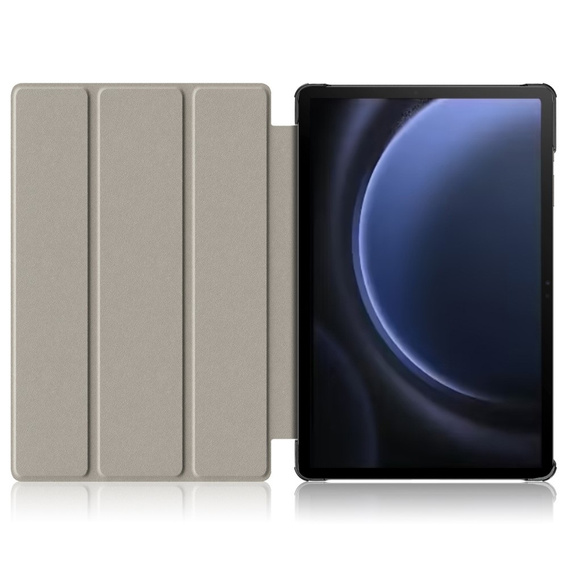 Husă pentru Samsung Galaxy Tab S9 FE+ Plus, Smartcase cu spațiu pentru stylus, roz rose gold