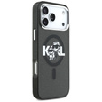 Husă MagSafe Karl Lagerfeld IML Glitter Karl & Choupette Sketch Logo pentru iPhone 17 Pro Max