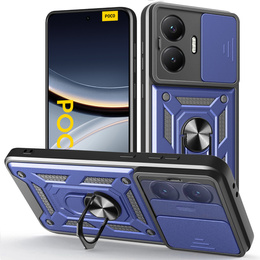 Husă blindată pentru Xiaomi Poco F7, CamShield Slide, albastru