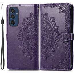 Cu clapetă pentru Samsung Galaxy M35, Mandala, violet