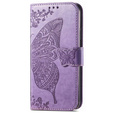 Cu clapetă pentru Motorola Moto G84, Butterfly, violet