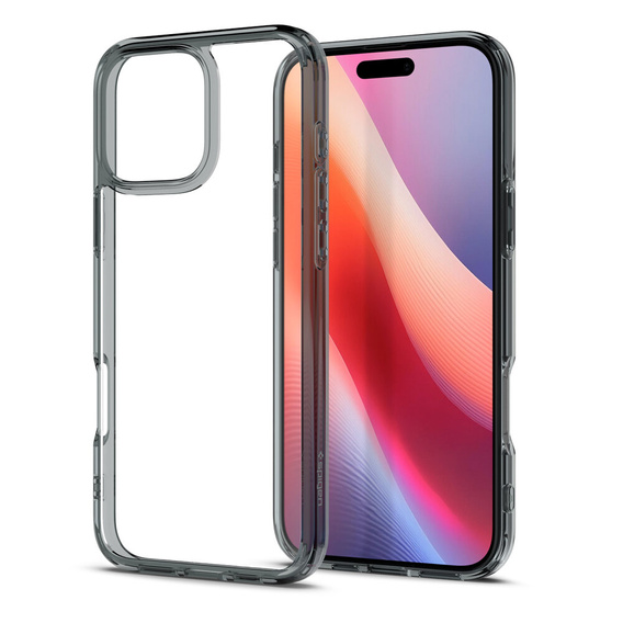 Carcasa Spigen pentru iPhone 16 Pro, Ultra Hybrid, gri + sticlă temperată 9H