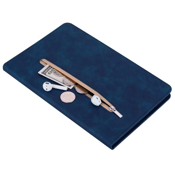 Huse pentru Lenovo Tab P11 Pro Gen 2, Wallet Pen Slot, albastru