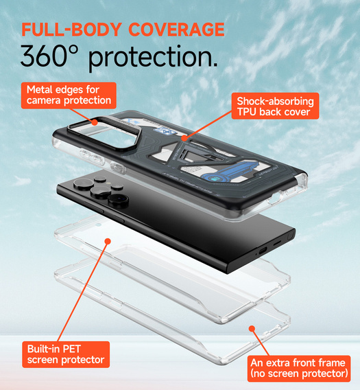 Huse pentru Samsung Galaxy S24 Ultra, Suritch Full Body pentru MagSafe, cyber punk