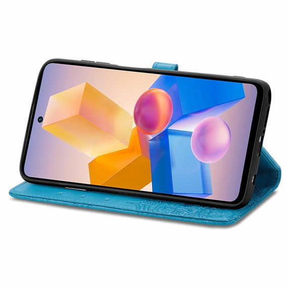 Cu clapetă pentru Infinix Hot 40i, Mandala, albastru