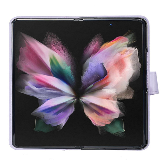 Cu clapetă pentru Samsung Galaxy Z Fold6 5G, Wallet, BINFEN COLOR, violet