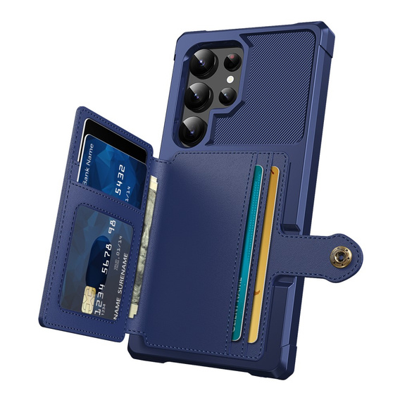Husa pentru Samsung Galaxy S25 Ultra, Card Holder Kickstand, negru