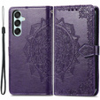 Cu clapetă pentru Samsung Galaxy M15 5G, Mandala, violet