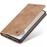 Husa CASEME pentru Samsung Galaxy S20 FE, Leather Wallet Case, maro