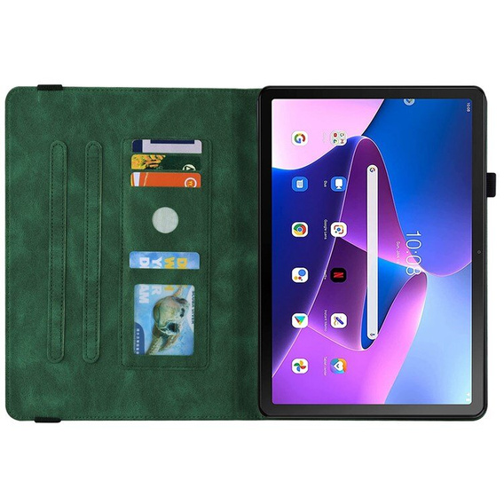 Husă pentru Lenovo Tab M10 Plus 10.6 Gen 3 TB-125F TB-128F, Butterfly, verde