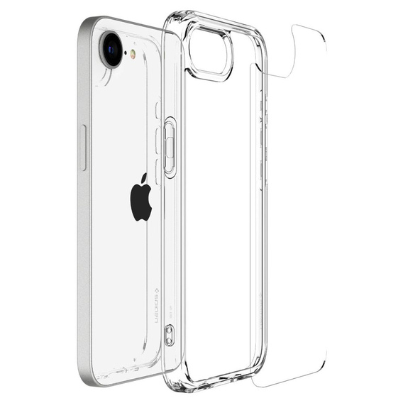 Carcasa Spigen pentru iPhone 16E, Ultra Hybrid, transparentă + sticlă temperată 9H
