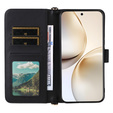 Carcasă cu clapetă pentru Realme 14 Pro+ 5G, Crossbody Leather Wallet, negru