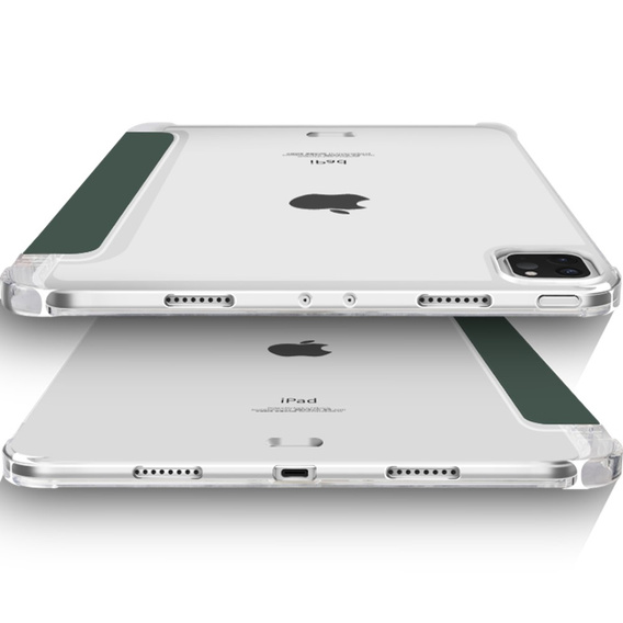 Husă pentru iPad Pro 11 2022 / 2021 / 2020, Smartcase Hybrid, cu spațiu pentru stylus, verde închis