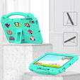 Husă pentru copii pentru Lenovo M10 X306 2 Gen / M10 Plus TB-X606 10.3 / Samsung Tab A 10.1 T510/515 / K10 X6C6, Cute Patterns, cu suport, verde