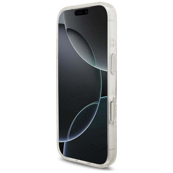 Husă cu curea IML Flowers Electroplated Allover With Beads, pentru MagSafe, cu curea pentru iPhone 17 Pro