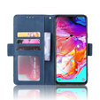 Cu clapetă pentru Samsung Galaxy A20s, Card Slot, albastru închis