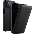 MELKCO carcasă flip pentru iPhone 13, piele, flip, negru