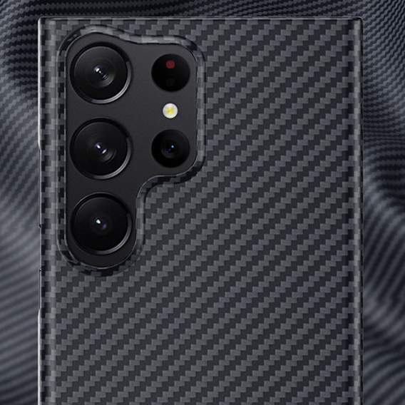 Husă pentru Samsung Galaxy S23 Ultra, Aramid Fiber Cover, negru