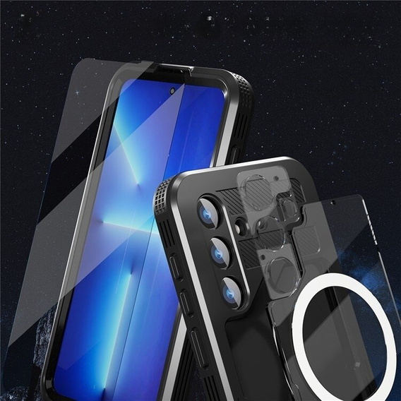 Husă impermeabilă pentru Samsung Galaxy S24, Redpepper, pentru MagSafe, negru