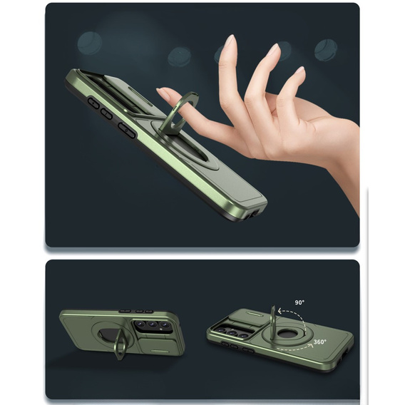Husă pentru Samsung Galaxy S20 FE, Military Magnet, pentru MagSafe, verde