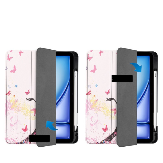 Husă pentru Apple iPad Air 11" 6 gen. 2024 (A2902, Smartcase, girl