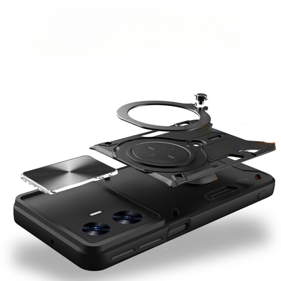 Husă blindată pentru Realme C55, CamShield Slide, negru