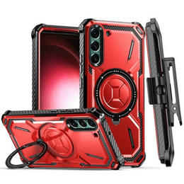 Huse pentru Samsung Galaxy S23 Plus, Heavy Duty Ring Belt Clip, roșu