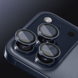 2x ERBORD OPTIK Pro sticlă călită pentru iPhone 16 Pro / 16 Pro Max camera foto, negru