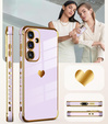 Carcasa pentru Samsung Galaxy A36, Electro heart, violet + sticlă 9H