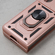 Husă blindată pentru Samsung Galaxy Z Fold5 5G, CamShield Slide, roz rose gold