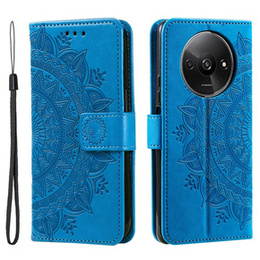 Cu clapetă pentru Xiaomi Redmi A3, Mandala, albastru