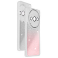 Huse pentru Xiaomi Redmi A3, Glittery Powder, alb / roz