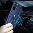 Husă blindată pentru Xiaomi Redmi Note 10/10S, Nox Case Ring, albastru