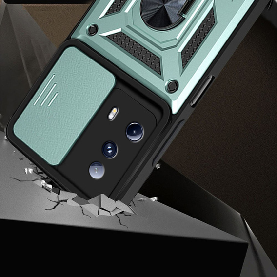 Husă blindată pentru Xiaomi 13 Lite, CamShield Slide, verde