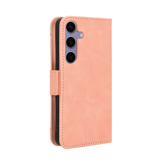 Cu clapetă pentru Samsung Galaxy S25 FE, Card Slot, roz