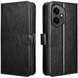 Cu clapetă pentru Honor 400 5G, Crazy Horse Wallet, negru