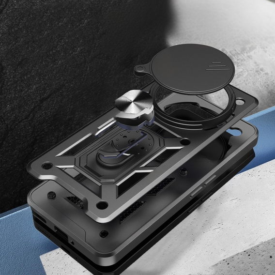Husă blindată pentru Nothing Phone 3A Pro, CamShield Slide, negru