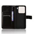 Cu clapetă pentru Xiaomi 15, Crazy Horse Wallet, negru