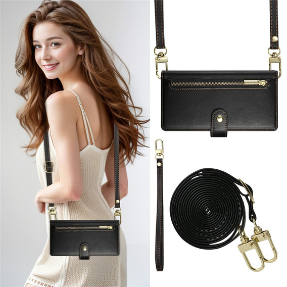 Husă flip cu buzunar cu fermoar pentru Xiaomi Redmi Note 15 Pro Plus 5G