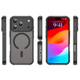 Husă mată pentru iPhone 17 Pro, pentru MagSafe, cu protecție pentru cameră, negru