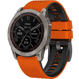 Curea de silicon pentru Garmin Fenix 7 / Forerunner 965 / 955 / 945 / 935, portocaliu /  negru