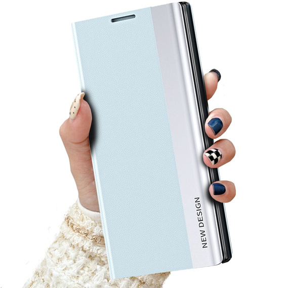 Cu clapetă pentru Samsung Galaxy M23 5G / M13, Side Magnetic, caz albastru