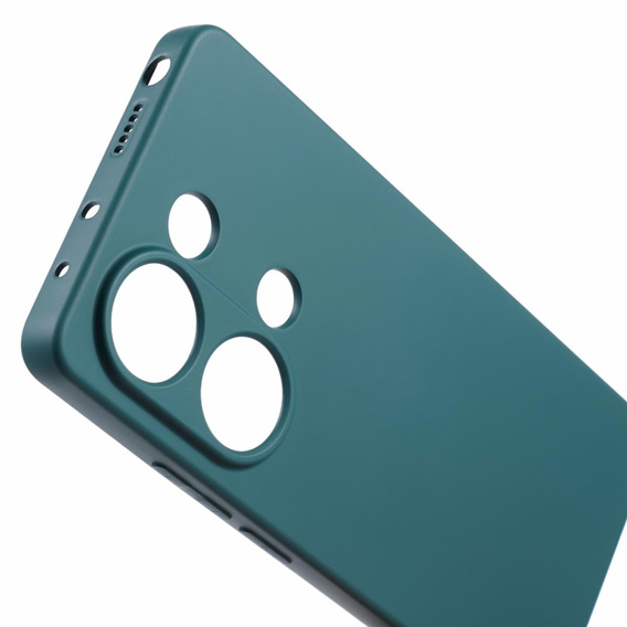 Husa pentru Xiaomi Redmi Note 13 Pro 4G, Silicone Lite, verde închis