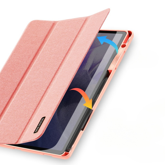 Husă pentru Samsung Galaxy Tab S9+ 12.4", Dux Ducis Domo, roz rose gold