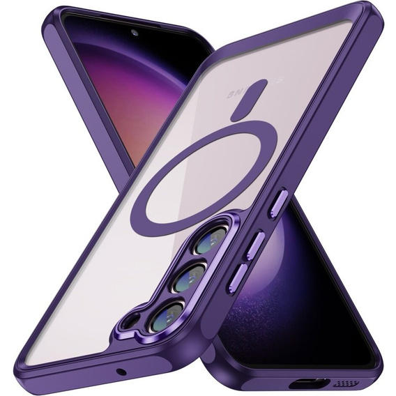 Husă pentru Samsung Galaxy S23, ERBORD Impact Guard, MagSafe, violet închis