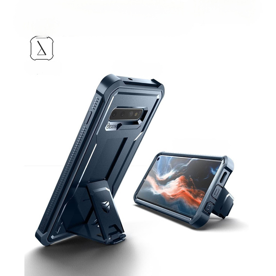 Husă blindată pentru Samsung Galaxy S10, Dexnor Full Body, albastru
