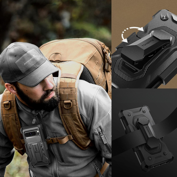 Husa pentru Google Pixel 8 Pro, Tongate MECH Series Clip, negru