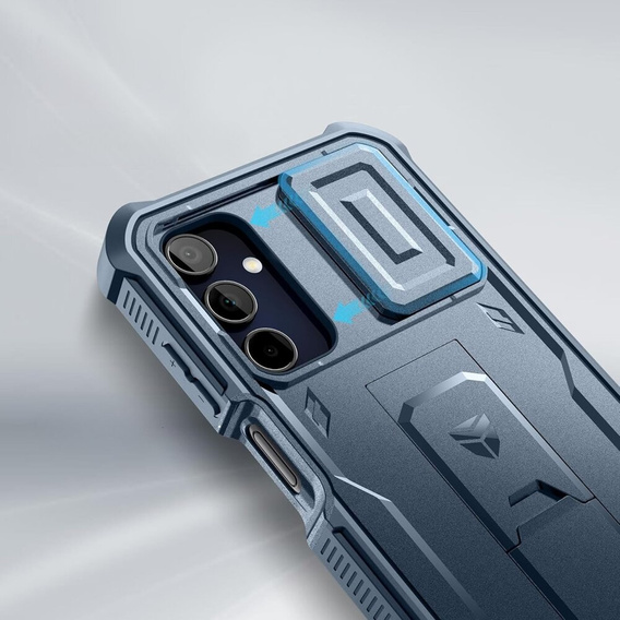 Husă blindată pentru Samsung Galaxy A15, Dexnor Full Body (Two Frames), albastru